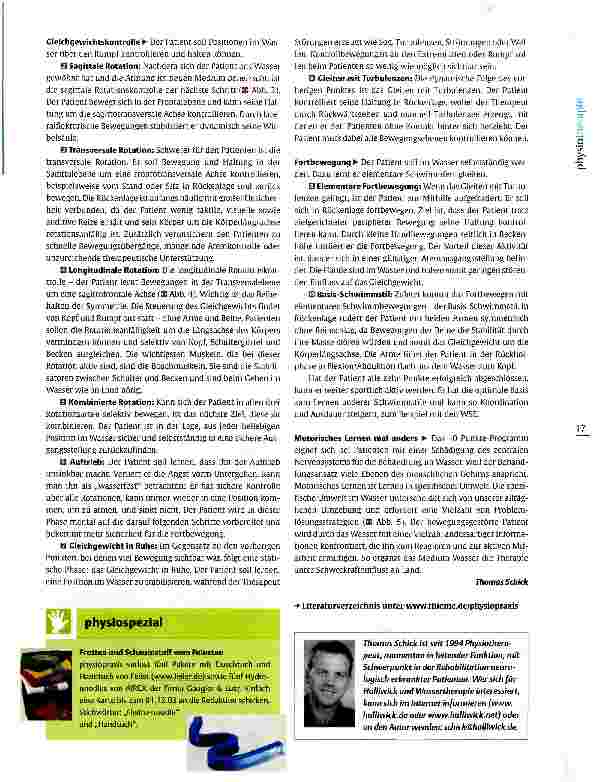 Vorschauseite 4: Aquatherapie bei neurologischen Erkrankungen Motorisches Lernen im Wasser