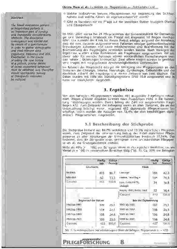 Vorschauseite 2: Sichtweisen von Pflegepersonen zu Stuhlverhalten und Stuhlgewohnheiten stationärer Patienten