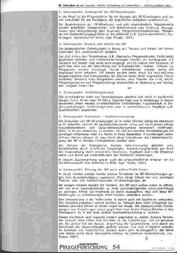 Vorschauseite 3: Innerbetriebliche Fortbildung im Krankenhaus Schlüsselposition oder notwendiges Übel?