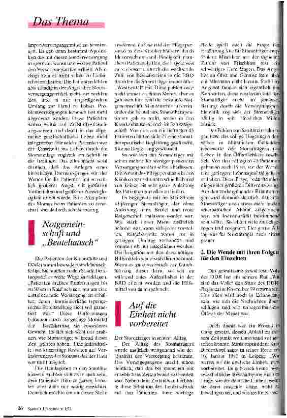 Vorschauseite 3: Wir sind das Volk ... Der Stomaträger im psychosozialen Umfeld der Wende