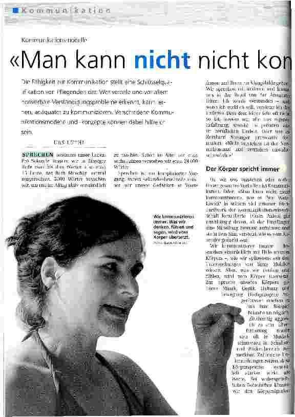 Vorschauseite 1: Man kann nicht nicht kommunizieren