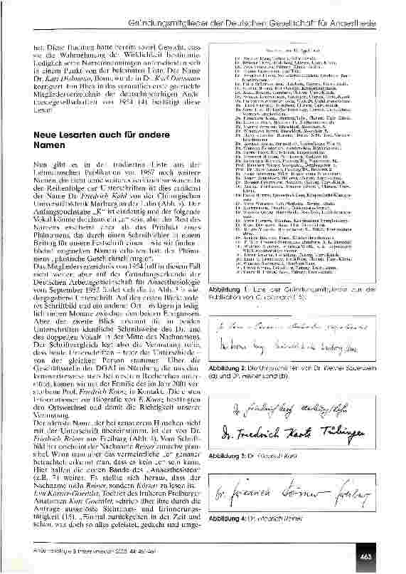 Vorschauseite 3: Die Gründungsmitglieder der Deutschen Gesellschaft für Anaesthesie Biografische Notizen - 1. Folge