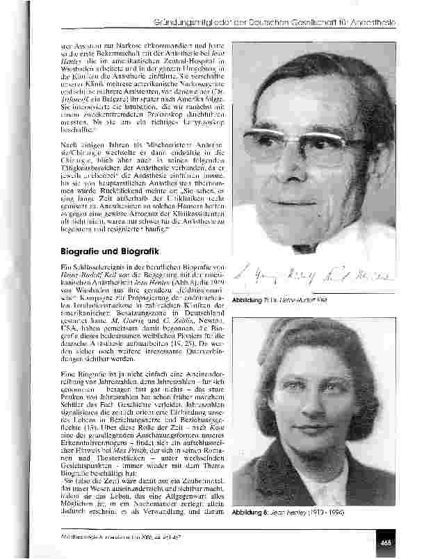 Vorschauseite 5: Die Gründungsmitglieder der Deutschen Gesellschaft für Anaesthesie Biografische Notizen - 1. Folge