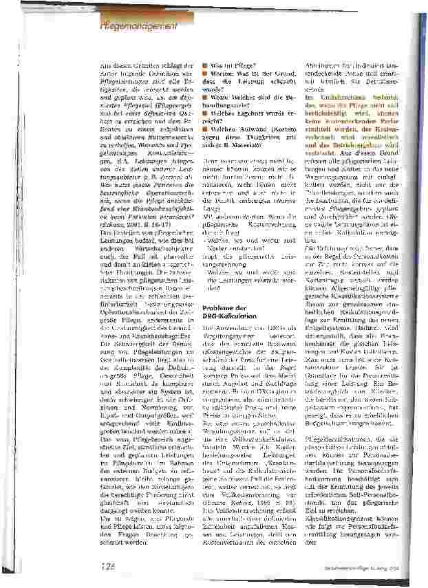 Vorschauseite 3: DRGs als leistungsgerechte Finanzierung - jedoch nicht für die Pflege
