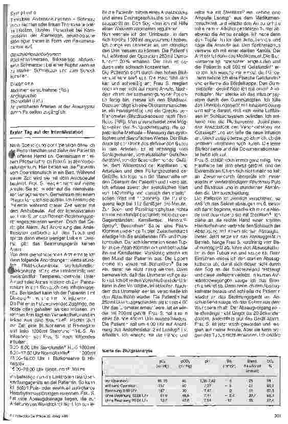 Vorschauseite 2: Besonderheiten pflegerischer Maßnahmen // Pflege einer Patientin nach Entfernung eines Tumors im linken Mittel-und Unterbauch