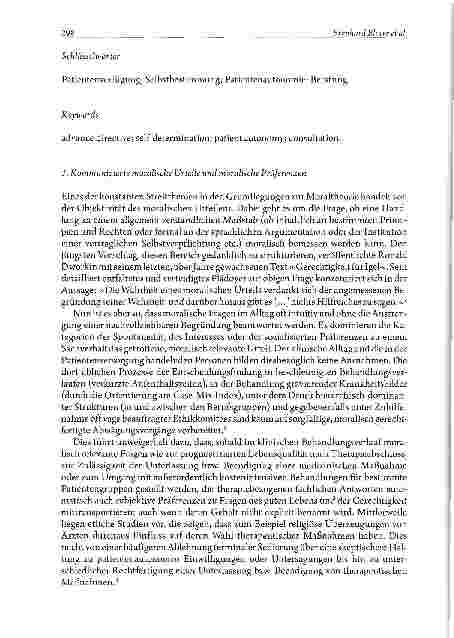 Vorschauseite 2: Wer über mich verfügt, entscheide ich - und ein Anderer Die Patientenverfügung und das kommunizierte moralische Urteil