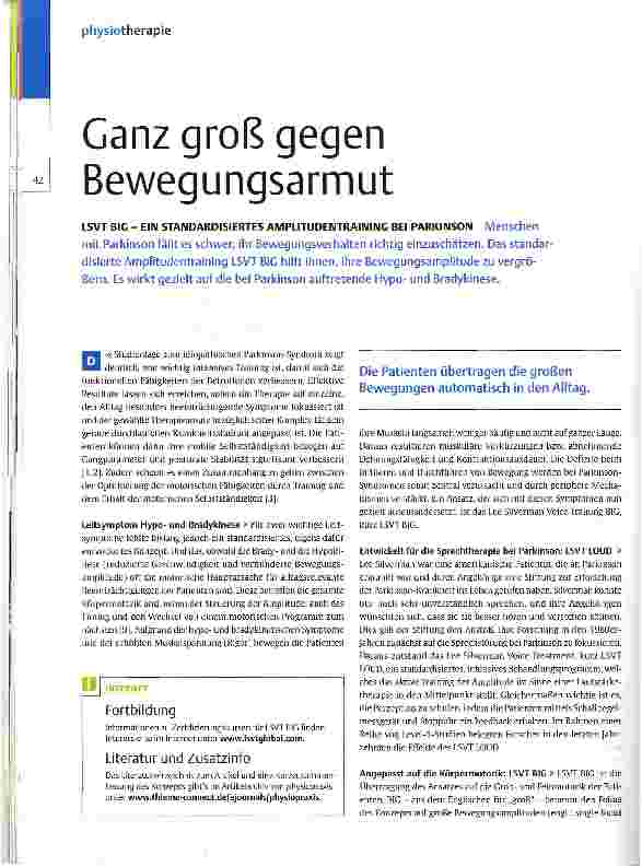 Vorschauseite 1: Ganz groß gegen Bewegungsarmut