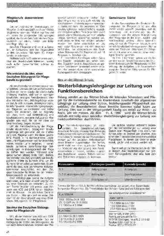 Vorschauseite 2: Pflege im Wandel Deutscher Bildungsrat für Pflege