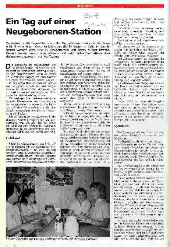 Vorschauseite 1: Ein Tag auf einer Neugeborenenstation