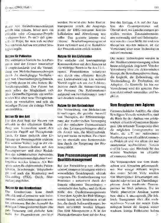 Vorschauseite 3: Erfolgreiche Realisierung von eHealth und eCommerce durch vernetzte Strategien