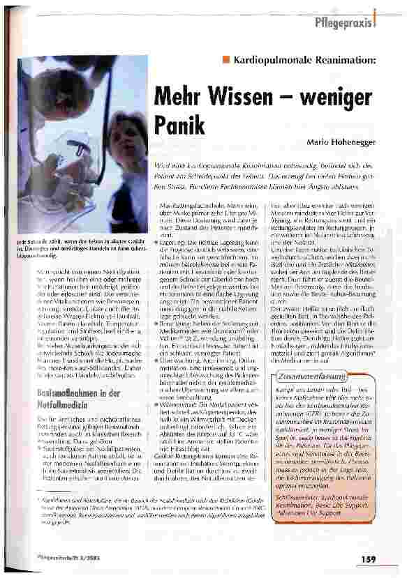 Vorschauseite 1: Mehr Wissen - weniger Panik