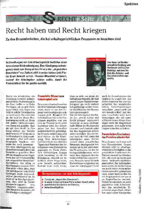 Vorschauseite 1: Recht haben und Recht kriegen
