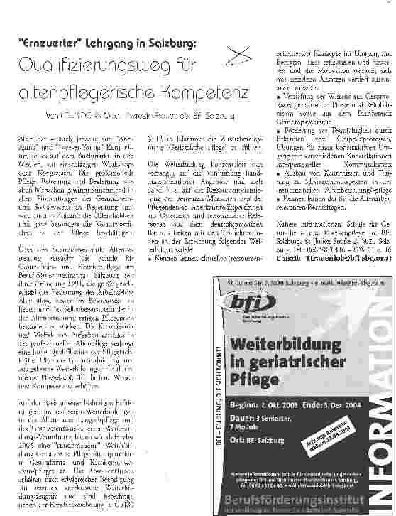 Vorschauseite 1: Qualifizierungsweg für altenpflegerische Kompetenz