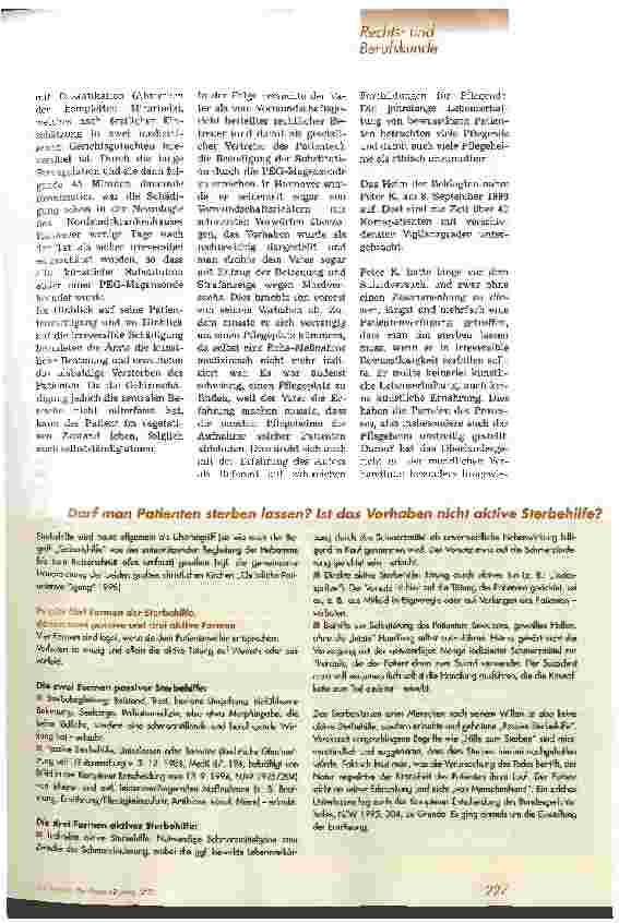 Vorschauseite 2: Sterbenlassen - Aufgabe der Pflege?