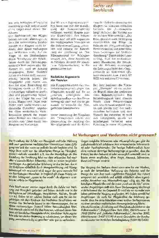 Vorschauseite 4: Sterbenlassen - Aufgabe der Pflege?