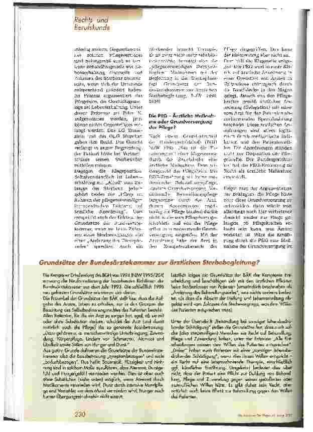 Vorschauseite 5: Sterbenlassen - Aufgabe der Pflege?