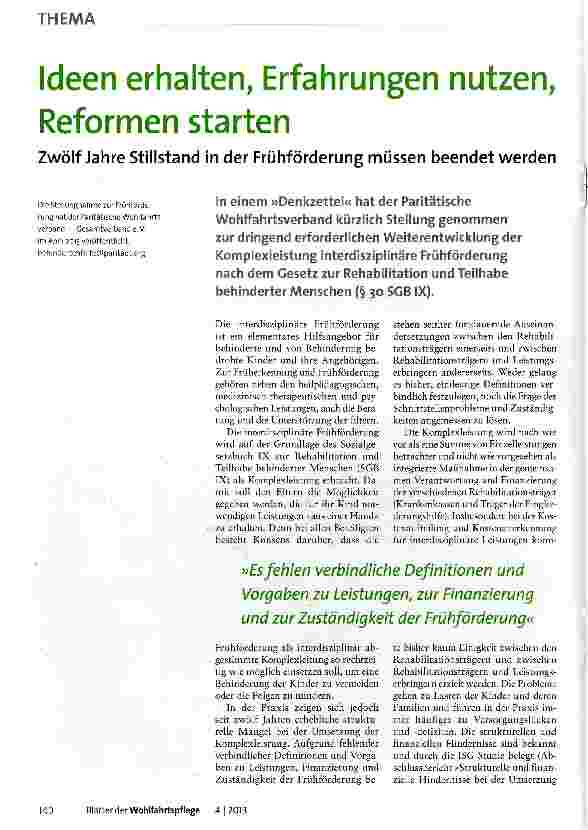 Vorschauseite 1: Ideen erhalten, Erfahrungen nutzen, Reformen starten