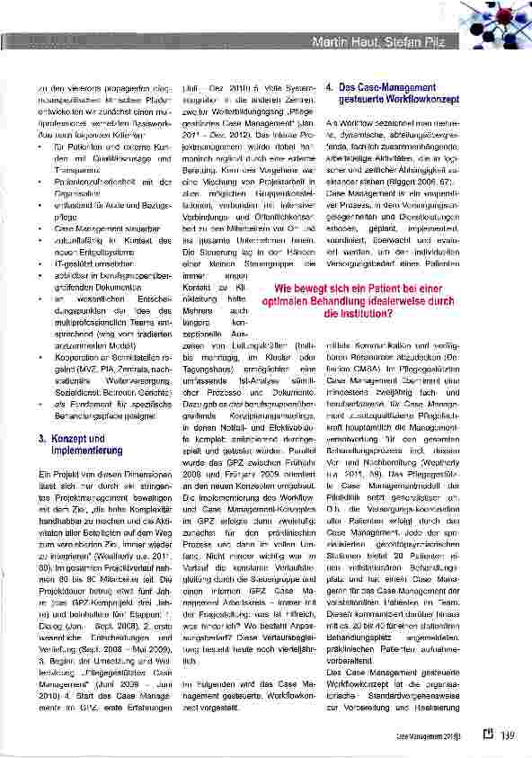 Vorschauseite 2: CM-gesteuerter Workflow in der stationären Gerontopsychiatrie
