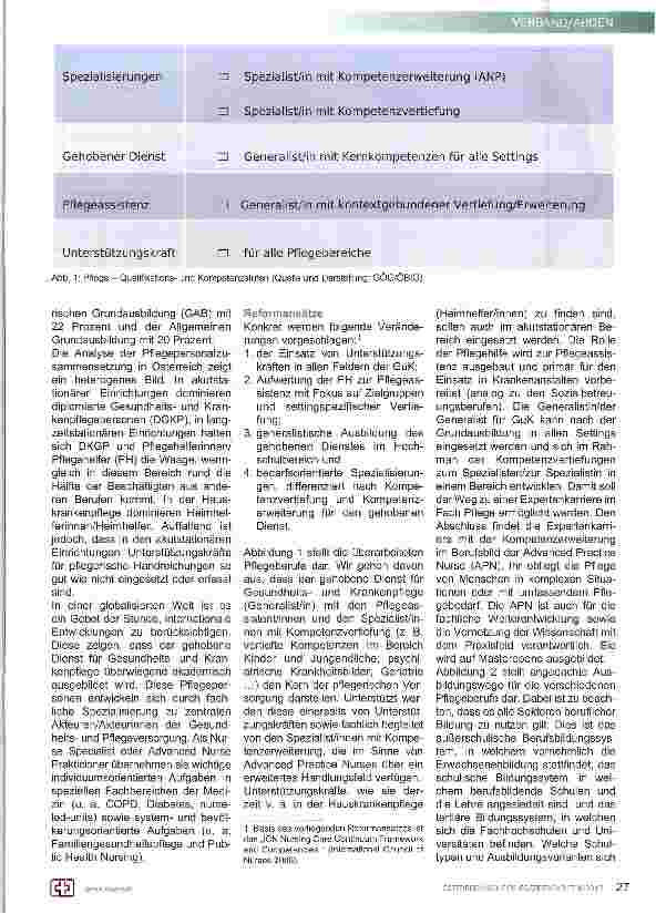 Vorschauseite 2: Reformansätze für die Gesundheitsund Krankenpflegeberufe