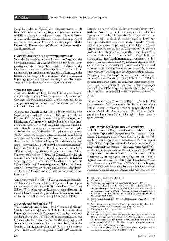 Vorschauseite 3: Die Kostentragung für Lebendorganspender nach §27 Abs. 1a SGBV