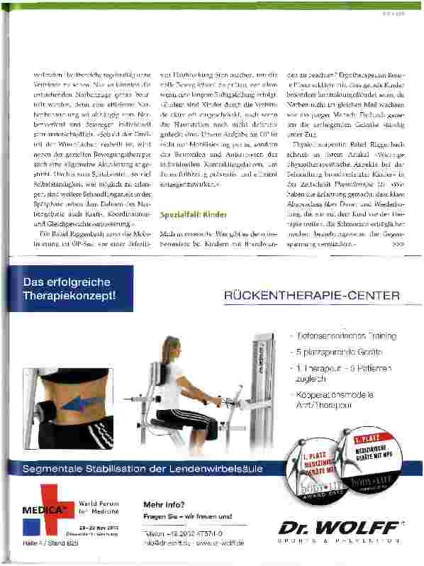 Vorschauseite 4: Physiotherapie bei Kindern mit Brandwunden im Ländervergleich Teil 2: Eindrücke aus Deutschland, den Niederlanden und der Schweiz