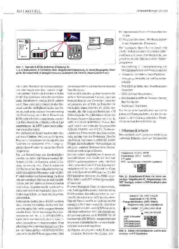 Vorschauseite 2: Technische Spezifikation «AIDC-gestützter Hygieneprozess»
