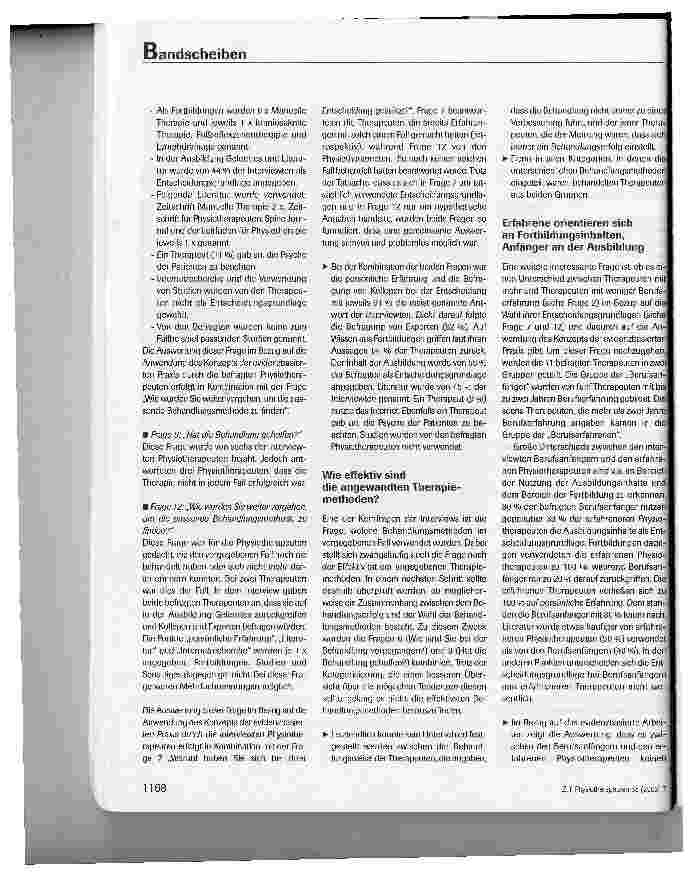 Vorschauseite 6: Die Behandlung postoperativer Restsymptomatik(en) nach Bandscheibenvorfall - Eine explorative Studie -