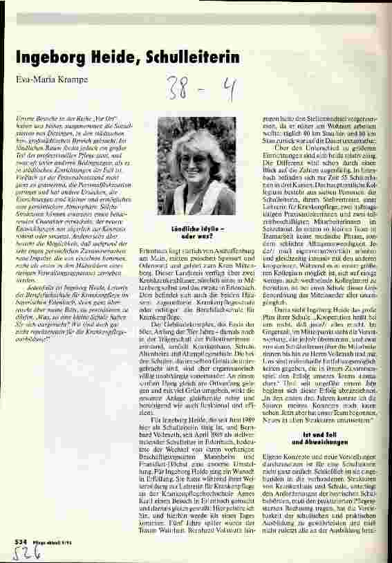 Vorschauseite 1: Ingeborg Heide, Schulleiterin