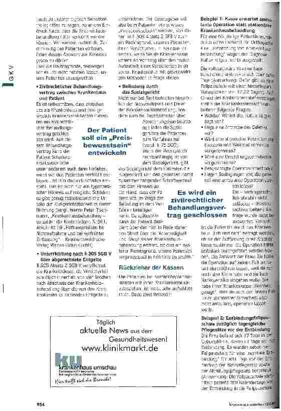 Vorschauseite 2: Bei Kostenablehnung Patienten informieren Die verblüffende psychologische Wirkung auf das Kassenmisstrauen