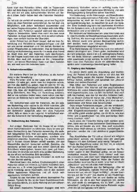 Vorschauseite 6: Gedanken zur Aufnahmesituation in einer psychiatrisch-neurologischen Klinik