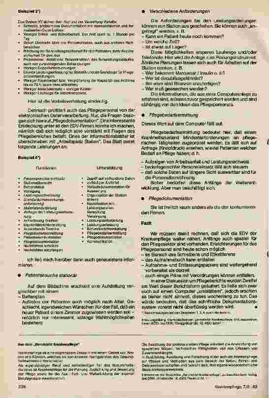 Vorschauseite 2: Ein Stück Interhospital 1983