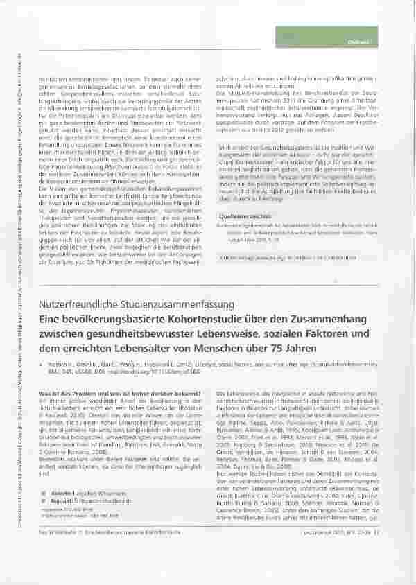 Vorschauseite 3: Community psychiatric treatment centres a vision of the psychiatric professional associations to develop outpatient care within the German psychiatry