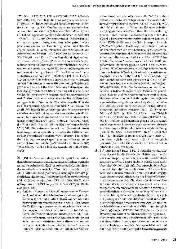 Vorschauseite 4: Urlaub bei krankheitsbedingtem Ruhen des Arbeitsverhältnisses