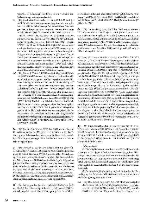 Vorschauseite 5: Urlaub bei krankheitsbedingtem Ruhen des Arbeitsverhältnisses