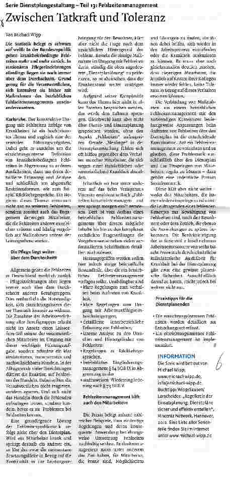 Vorschauseite 1: Zwischen Tatkraft und Toleranz