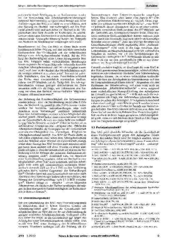 Vorschauseite 2: Aktuelle Rechtsprechung zum Arbeitskampfrecht