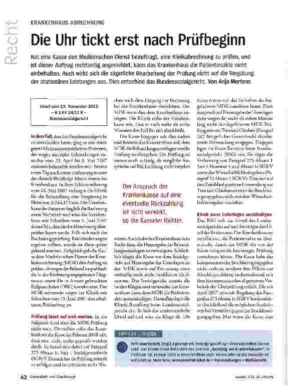 Vorschauseite 1: Die Uhr tickt erst nach Prüfbeginn