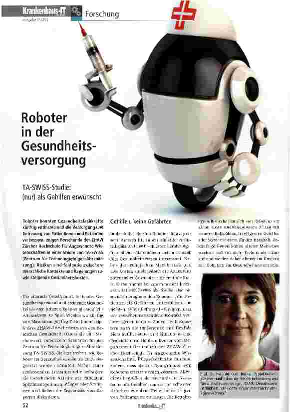 Vorschauseite 1: Roboter in der Gesundheitsversorgung
