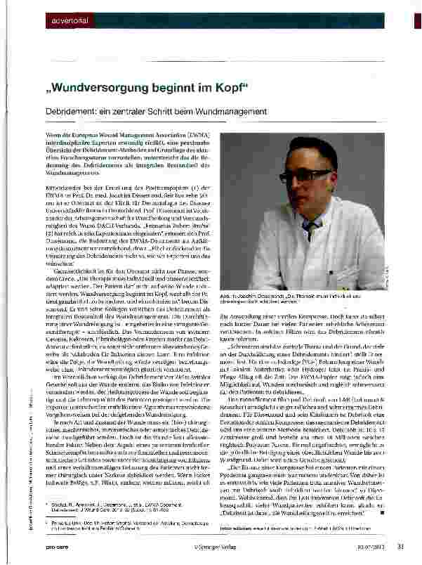 Vorschauseite 1: „Wundversorgung beginnt im Kopf