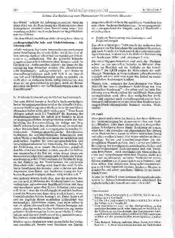 Vorschauseite 5: Zur Einführung eines Merkzeichens für taubblinde Menschen