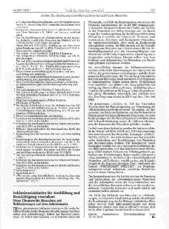 Vorschauseite 6: Zur Einführung eines Merkzeichens für taubblinde Menschen