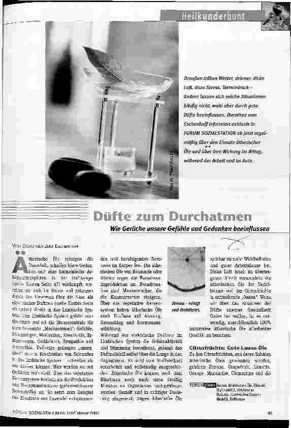 Vorschauseite 1: Düfte zum Durchatmen Wie Gerüche unsere Gefühle und Gedanken beeinflussen