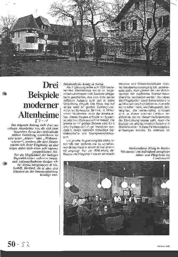 Vorschauseite 1: Drei Beispiele moderner Altenheime