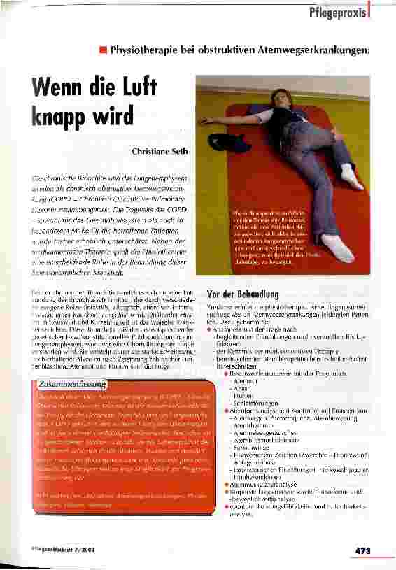 Vorschauseite 1: Wenn die Luft knapp wird
