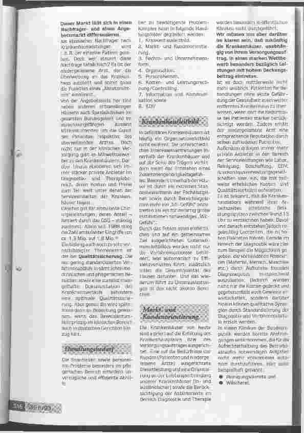 Vorschauseite 2: Jetzt werden die Weichen für die Zukunft gestellt Neuorientierung ist notwendig - Handlungsbedarf und Lösungsansätze
