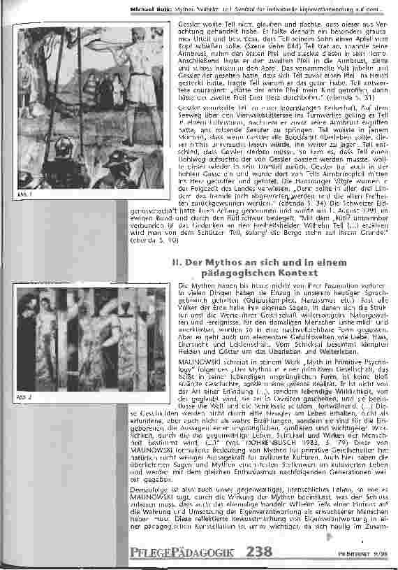 Vorschauseite 2: Mythos Wilhelm Tell Symbol für individuelle Eigenverantwortung auf dem Weg zu einer emanzipierten Erwachsenenbildung in der Pflege von Morgen