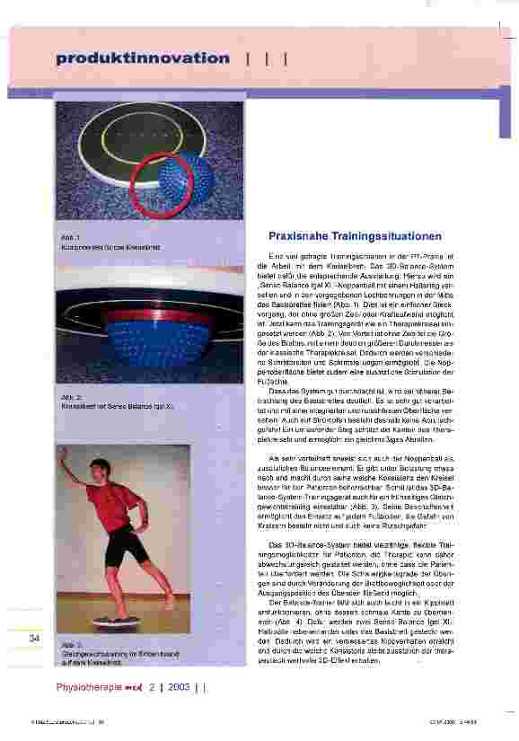 Vorschauseite 2: Aktives Balanceund Stimulationstraining mit dem Trainingsgerät