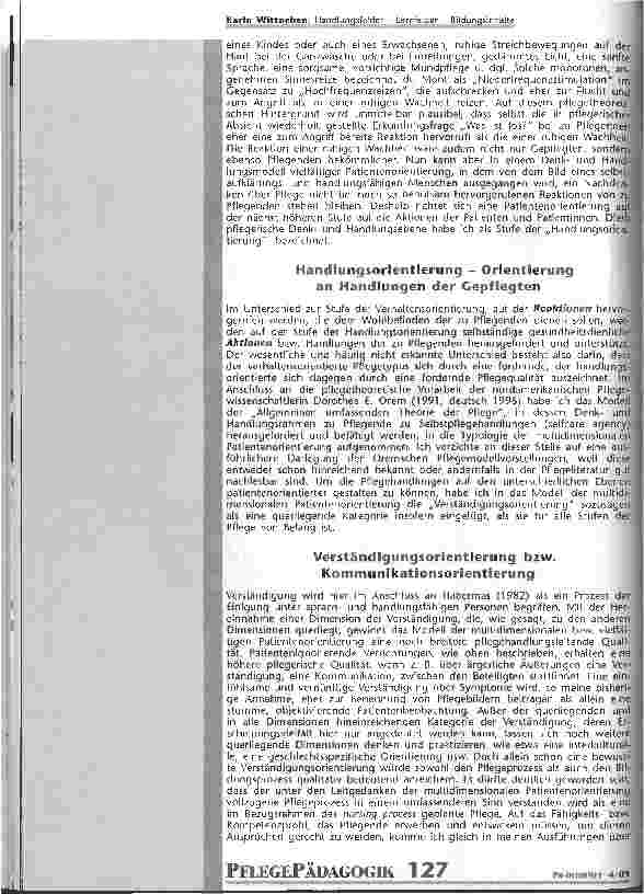 Vorschauseite 4: Handlungsfelder - Lernfelder - Bildungsinhalte