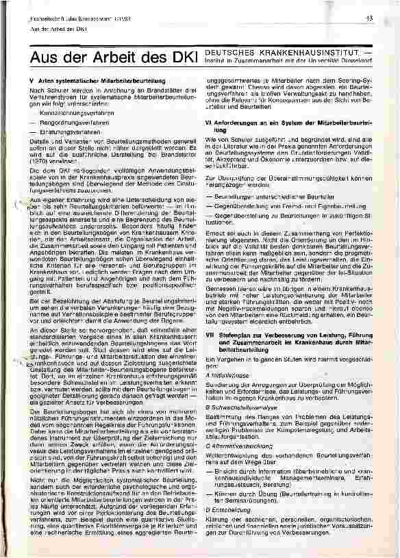 Vorschauseite 3: Mitarbeiterbeurteilung zur Verbesserung von Leistungen, Führung und Zusammenarbeit im Krankenhaus