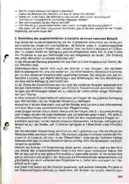 Vorschauseite 3: Projektorientierter Unterricht in der Krankenpflegeausbildung Bildung - II. Teil